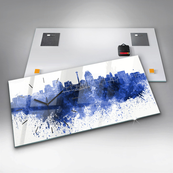 Horizontale Uhr San Antonio Aquarell