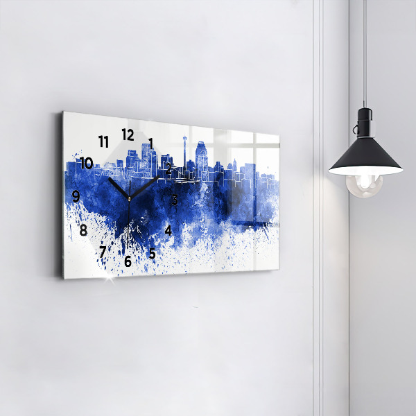 Horizontale Uhr San Antonio Aquarell