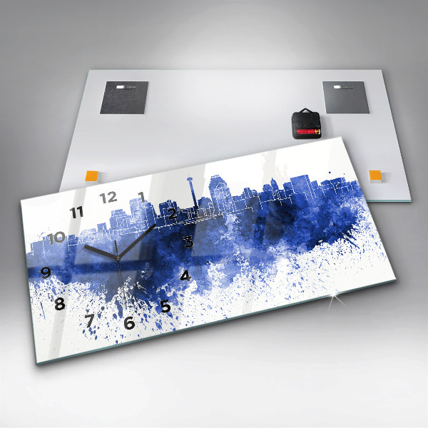 Horizontale Uhr San Antonio Aquarell