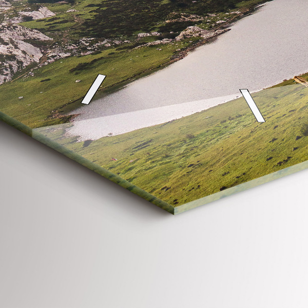 Horizontale Uhr mit motiv See und Berge in den Pyrenäen