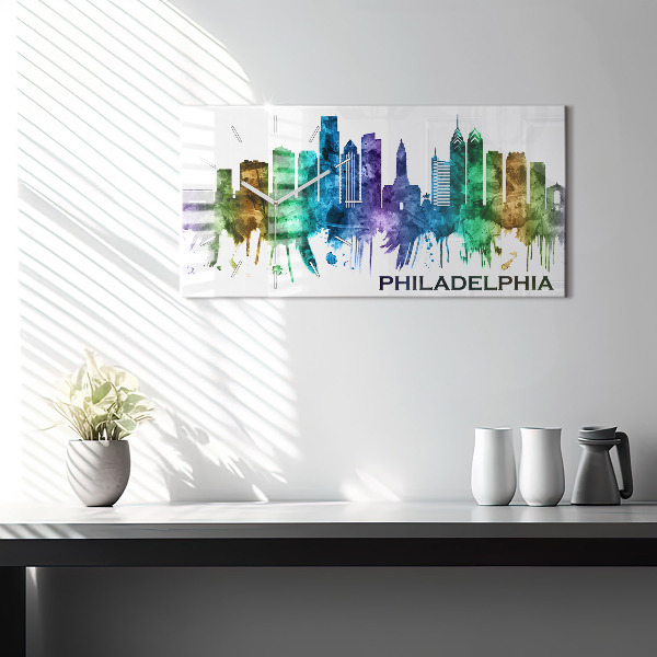 Horizontale Uhr Bunte Philadelphia