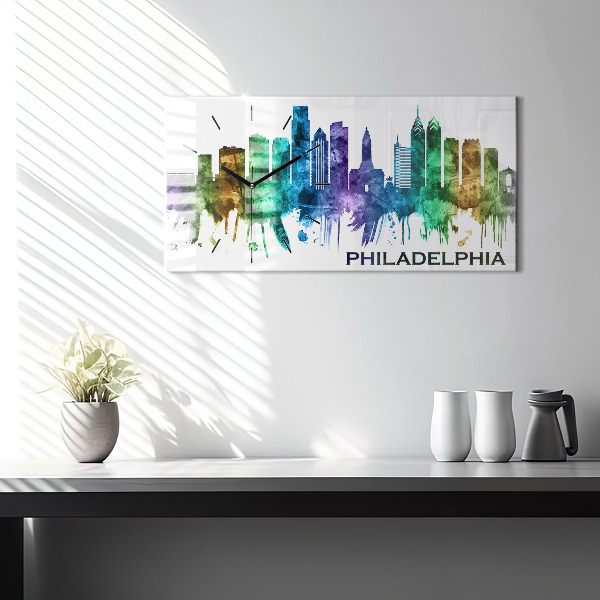 Horizontale Uhr Bunte Philadelphia