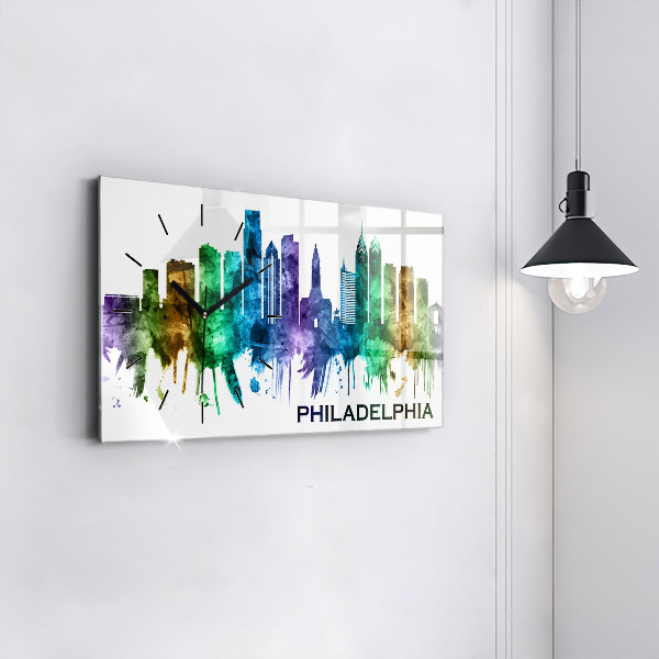 Horizontale Uhr Bunte Philadelphia