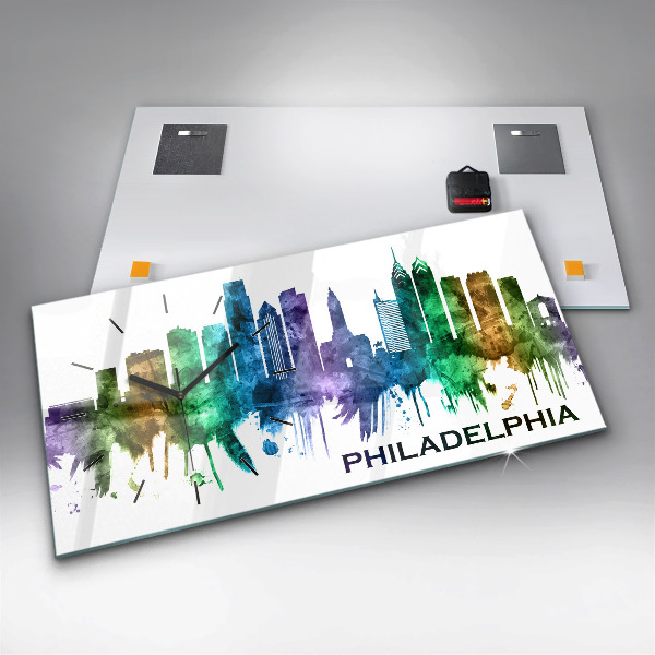 Horizontale Uhr Bunte Philadelphia