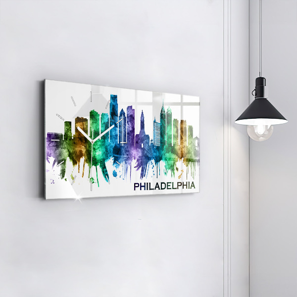 Horizontale Uhr Bunte Philadelphia