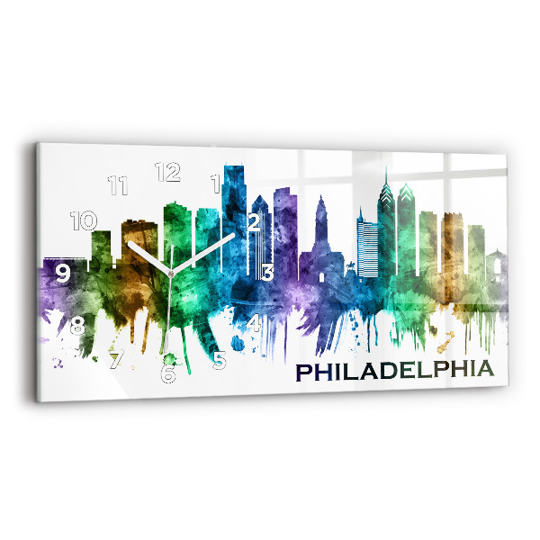 Horizontale Uhr Bunte Philadelphia