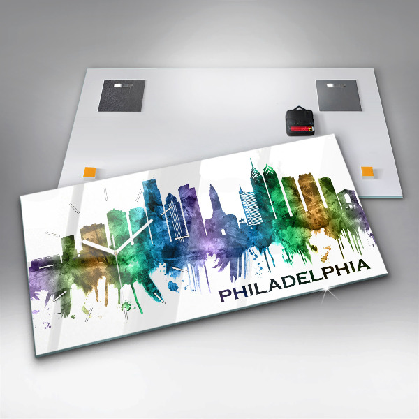 Horizontale Uhr Bunte Philadelphia