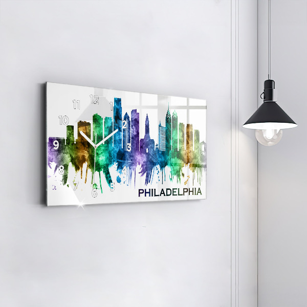 Horizontale Uhr Bunte Philadelphia