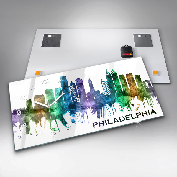Horizontale Uhr Bunte Philadelphia