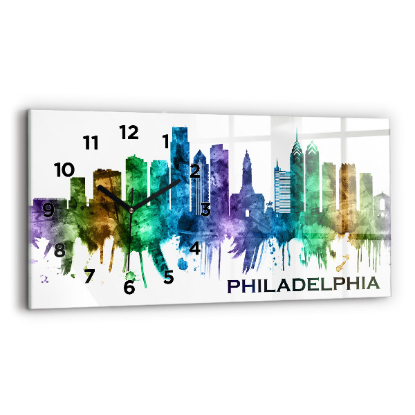 Horizontale Uhr Bunte Philadelphia