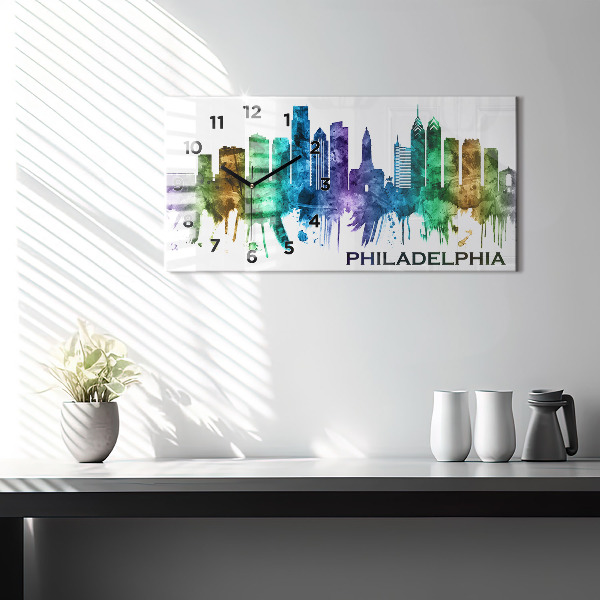Horizontale Uhr Bunte Philadelphia