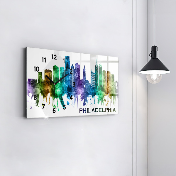 Horizontale Uhr Bunte Philadelphia