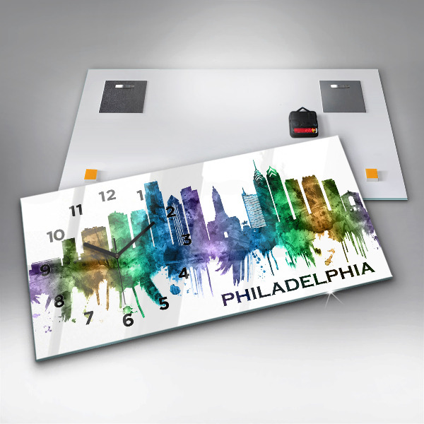 Horizontale Uhr Bunte Philadelphia