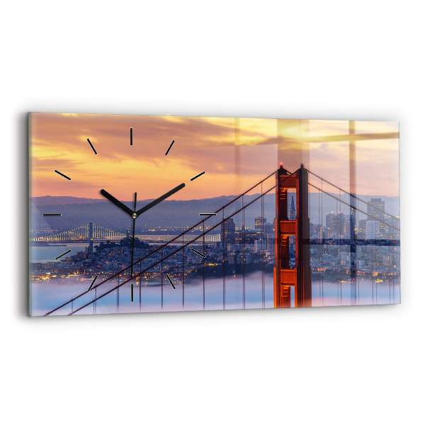 Horizontale Uhr mit motiv Brücke von San Francisco