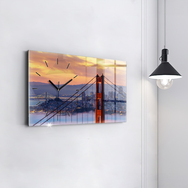 Horizontale Uhr mit motiv Brücke von San Francisco