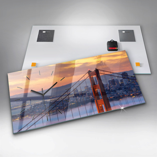 Horizontale Uhr mit motiv Brücke von San Francisco