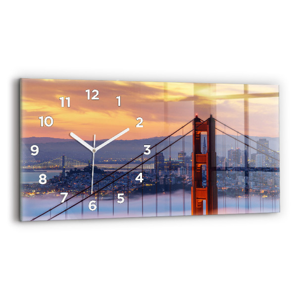 Horizontale Uhr mit motiv Brücke von San Francisco