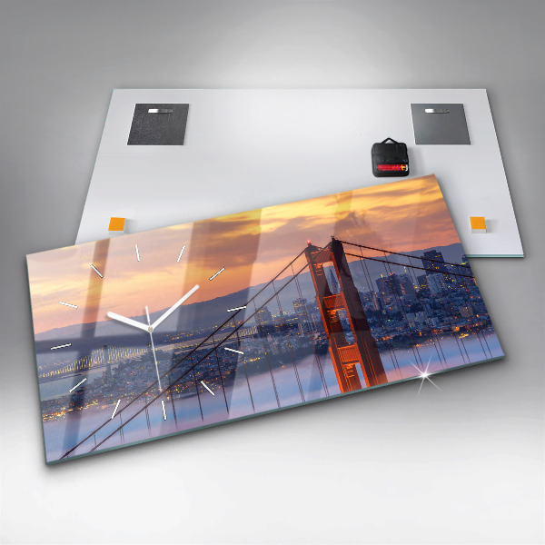 Horizontale Uhr mit motiv Brücke von San Francisco