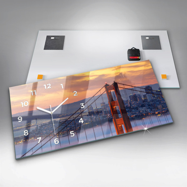 Horizontale Uhr mit motiv Brücke von San Francisco