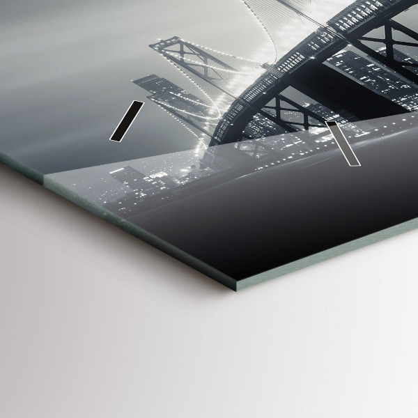 Horizontale Uhr Brücke bei Nacht in San Francisco