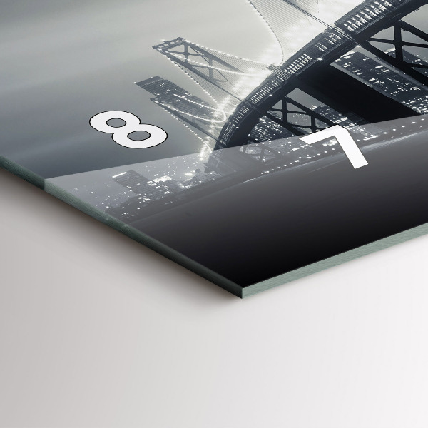 Horizontale Uhr Brücke bei Nacht in San Francisco