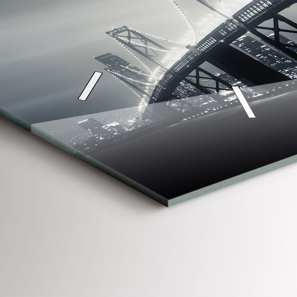 Horizontale Uhr Brücke bei Nacht in San Francisco