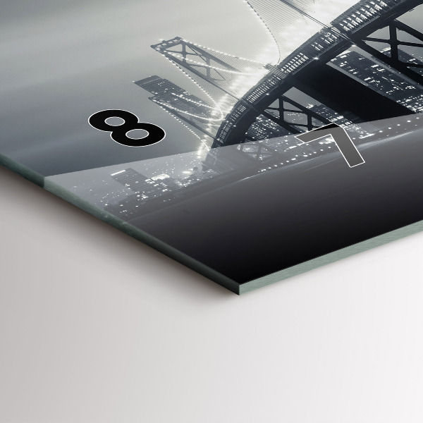 Horizontale Uhr Brücke bei Nacht in San Francisco