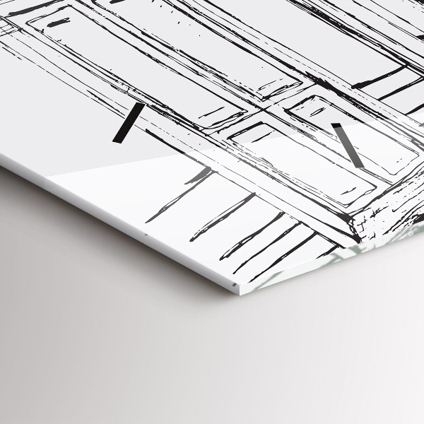 Horizontale Uhr Stadtzeichnung Provence