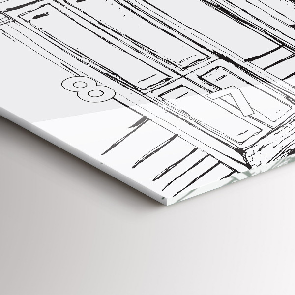 Horizontale Uhr Stadtzeichnung Provence