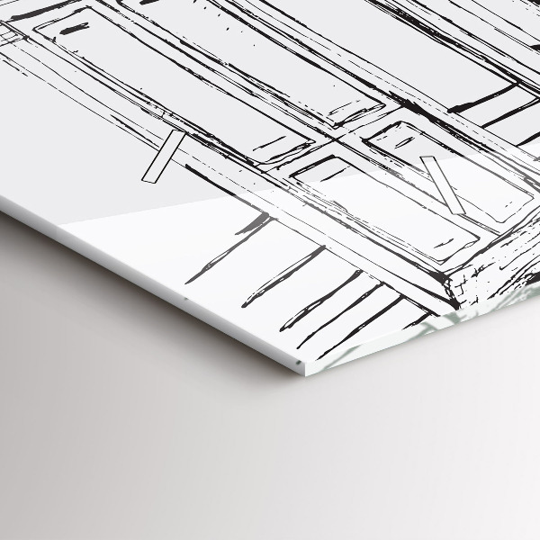 Horizontale Uhr Stadtzeichnung Provence