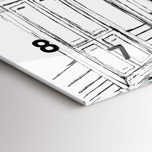 Horizontale Uhr Stadtzeichnung Provence