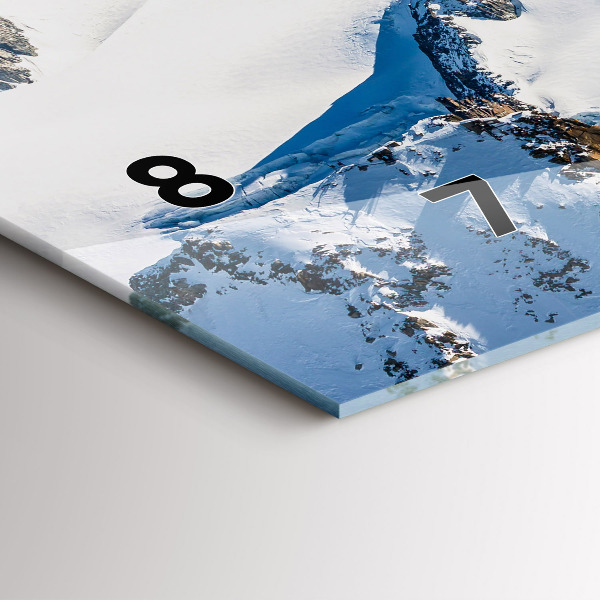 Horizontale Uhr Skifahrer in den Alpen