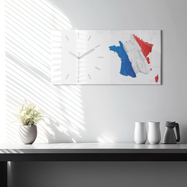 Horizontale Uhr Flagge von Frankreich