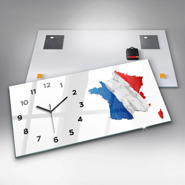 Horizontale Uhr Flagge von Frankreich