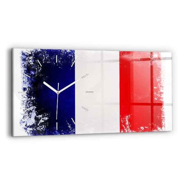 Horizontale Uhr Flagge von Frankreich