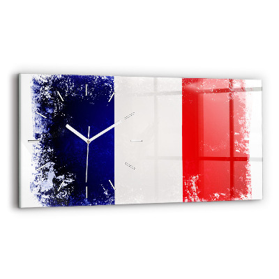 Horizontale Uhr Flagge von Frankreich