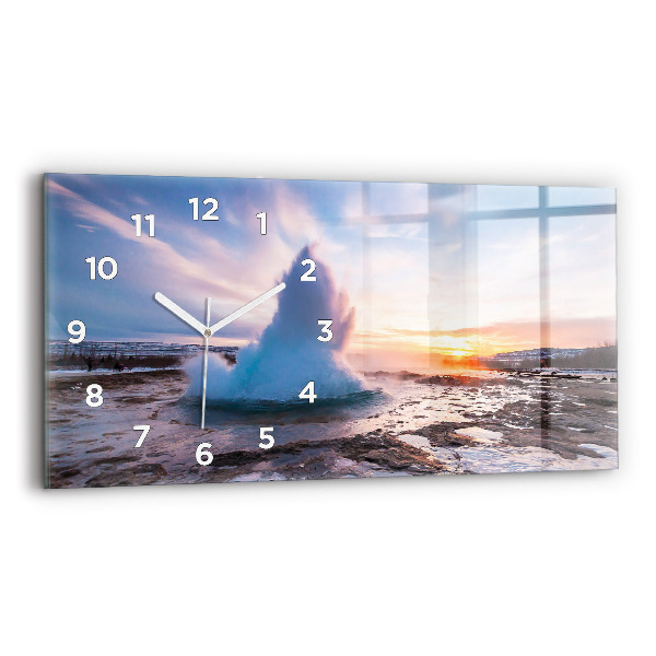 Horizontale Uhr Geysir auf der Insel Island