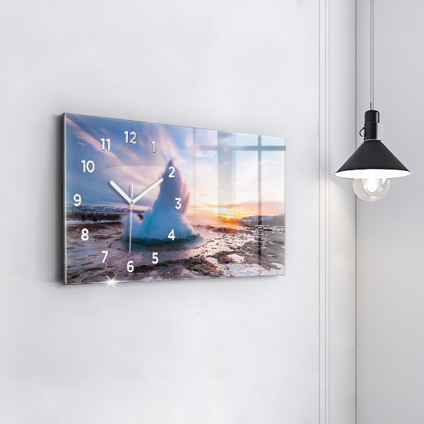 Horizontale Uhr Geysir auf der Insel Island