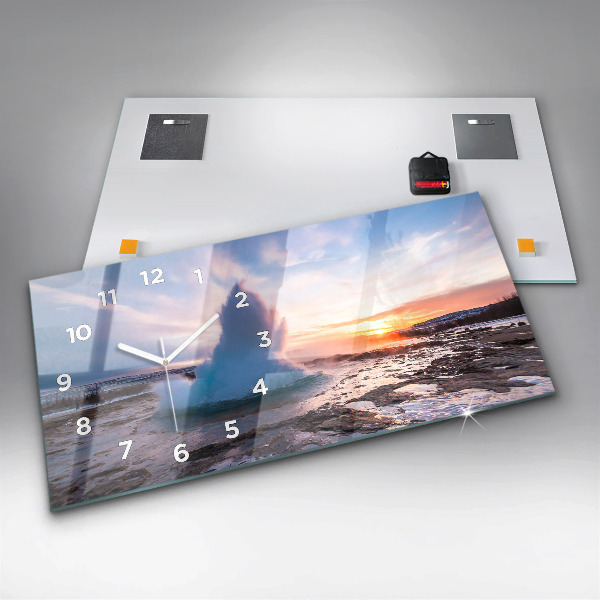 Horizontale Uhr Geysir auf der Insel Island