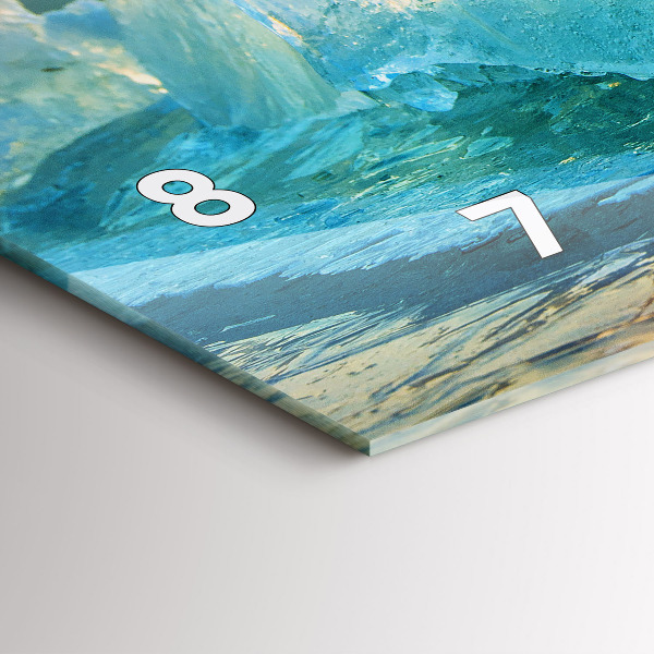 Horizontale Uhr mit motiv Eisberg und Sonnenaufgang