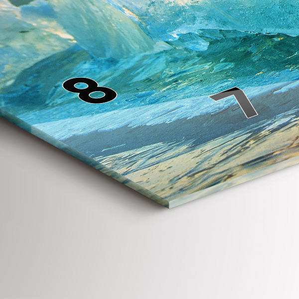 Horizontale Uhr mit motiv Eisberg und Sonnenaufgang