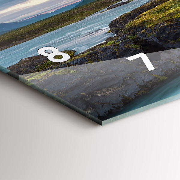 Horizontale Uhr Landschaft mit Wasserfall