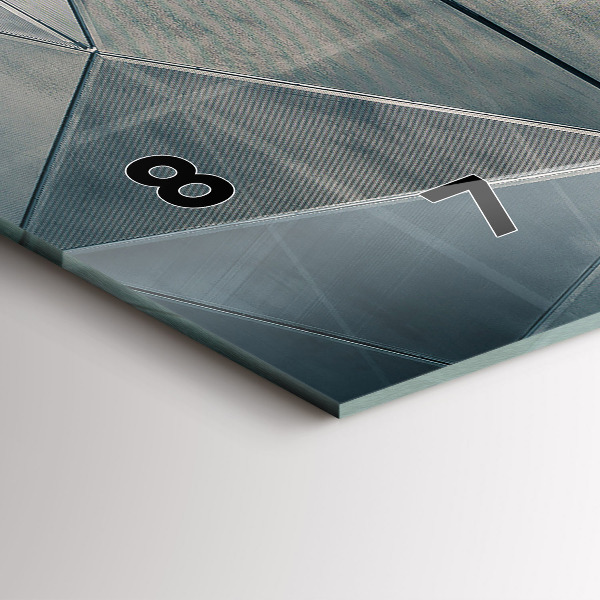 Horizontale Uhr mit motiv Metall abstrakte Dreiecke