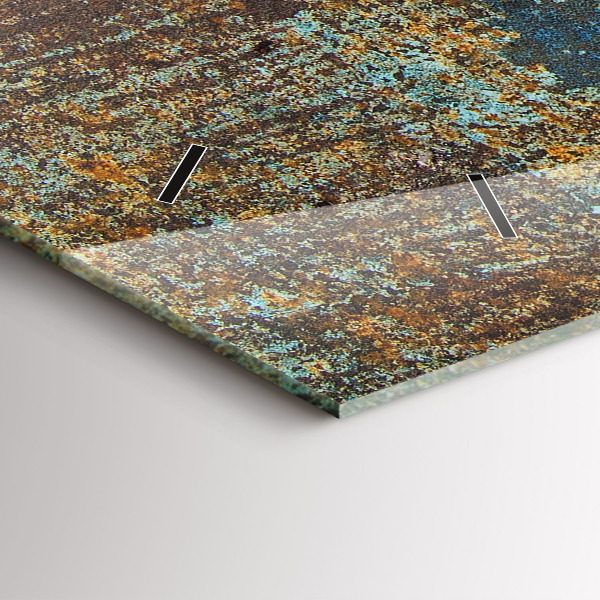 Horizontale Uhr mit motiv Textur von altem Metall