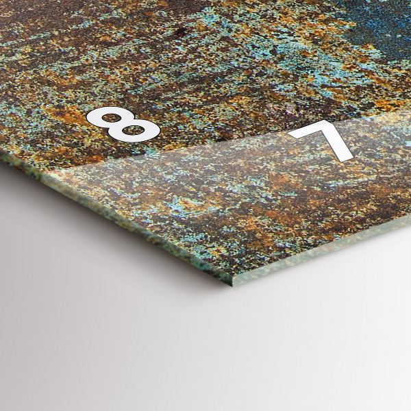 Horizontale Uhr mit motiv Textur von altem Metall