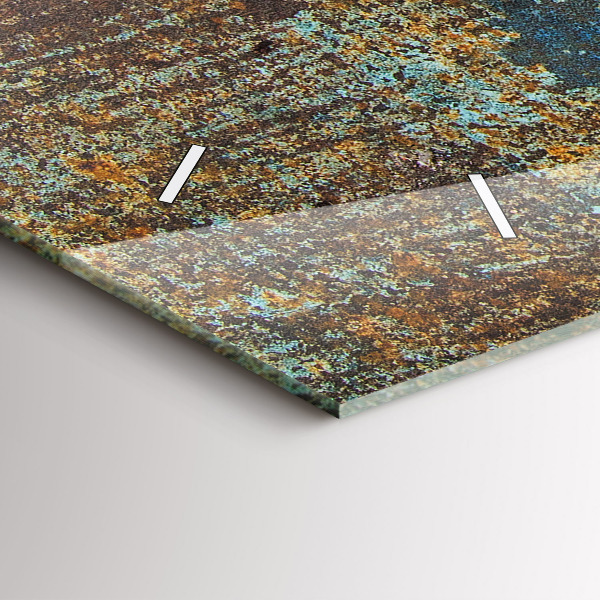 Horizontale Uhr mit motiv Textur von altem Metall