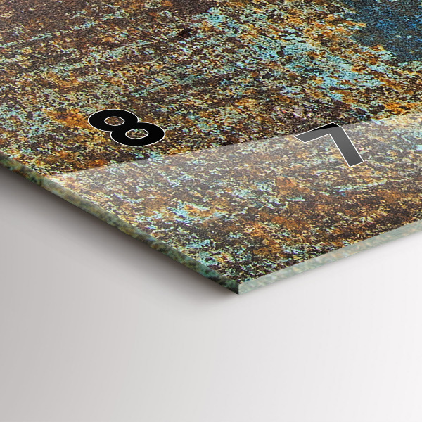 Horizontale Uhr mit motiv Textur von altem Metall