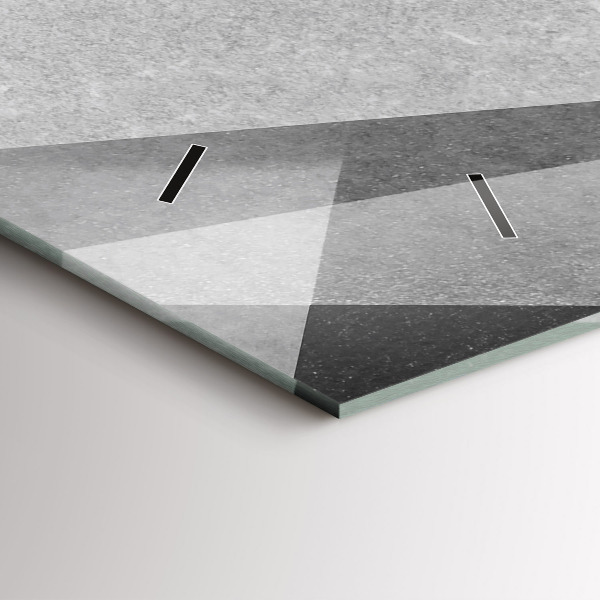 Horizontale Uhr Graue geometrische Abstraktion