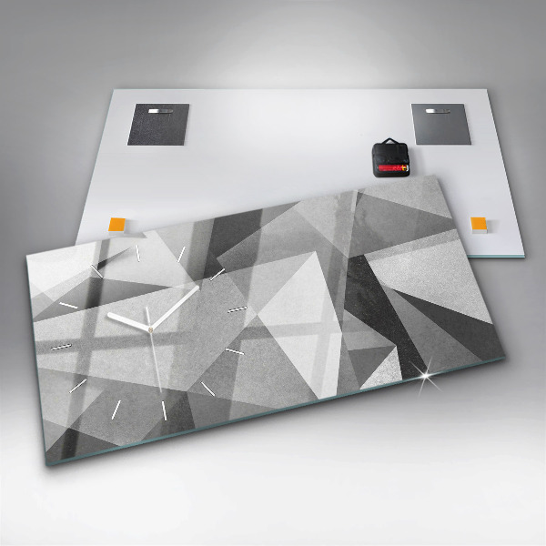 Horizontale Uhr Graue geometrische Abstraktion