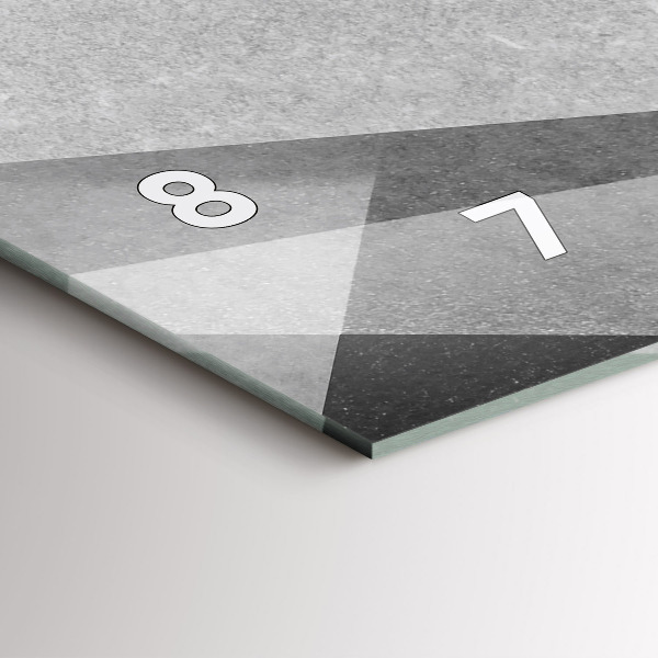 Horizontale Uhr Graue geometrische Abstraktion